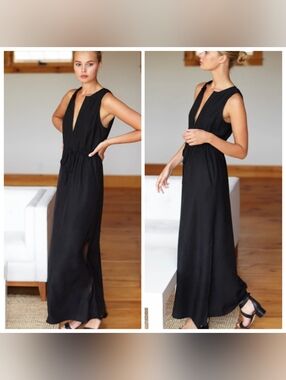 NEW Emerson Fry Grecian Keyhole Maxi Dress Size 8 Quiet Luxury Closet Staple